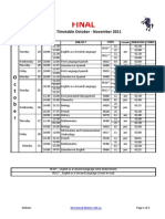 Timetable - IGCSE Oct - Nov 2011