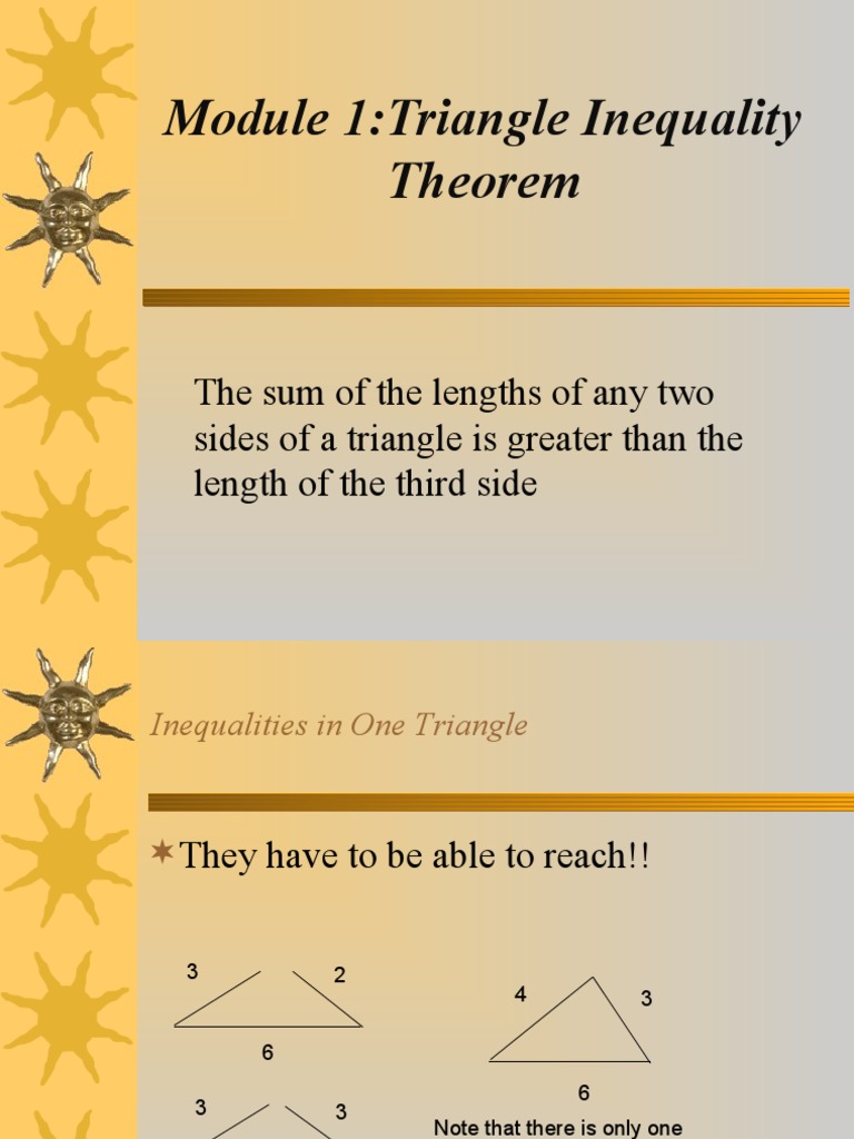 Triangle Inequality Theorem Explained | PDF | Triangle | Mathematics