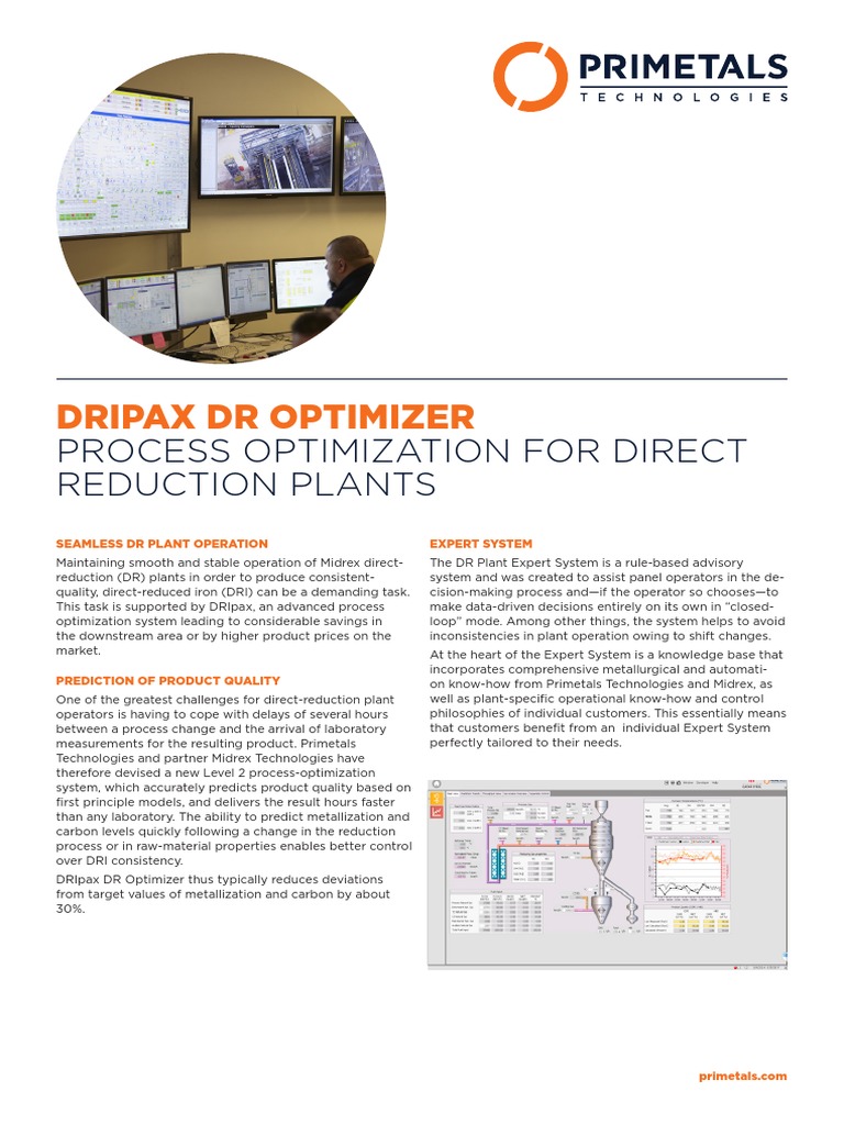 Dripax - Process Optimization For Direct Reduction Plants | PDF ...