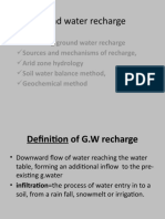 Chapter 4 Ground Water Recharge