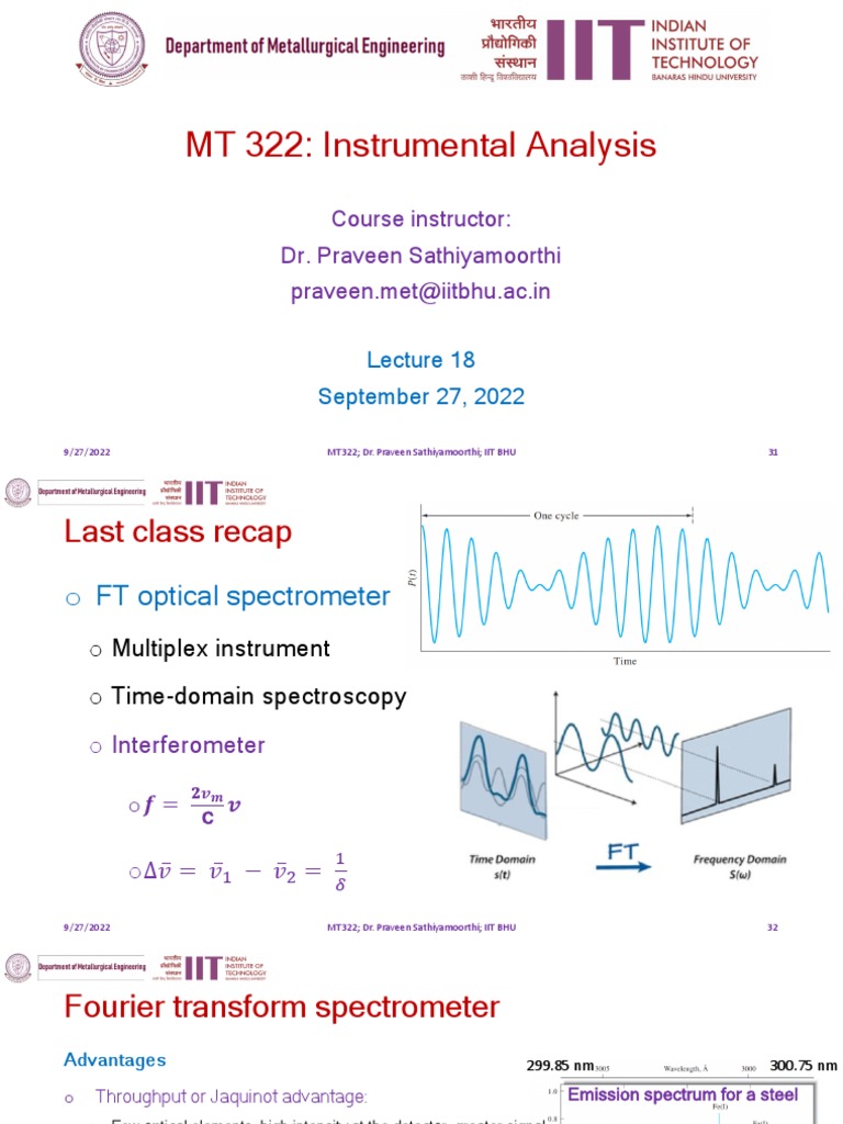 Instrumental Analysis Lec18 PDF Absorption Spectroscopy Spectroscopy