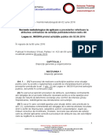 Normele Metodologice de Aplicare A Prevederilor Referitoare La Atribuirea Contractului de Achizitie Publica Acordului Cadru Din Legea NR 98 2016