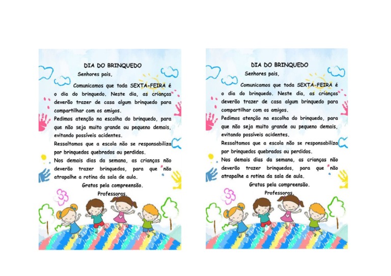 dia do brinquedo | PDF