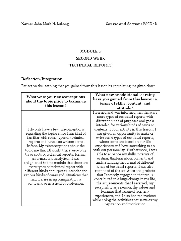 Understanding Technical Reports: Insights | PDF | Learning | Cognition