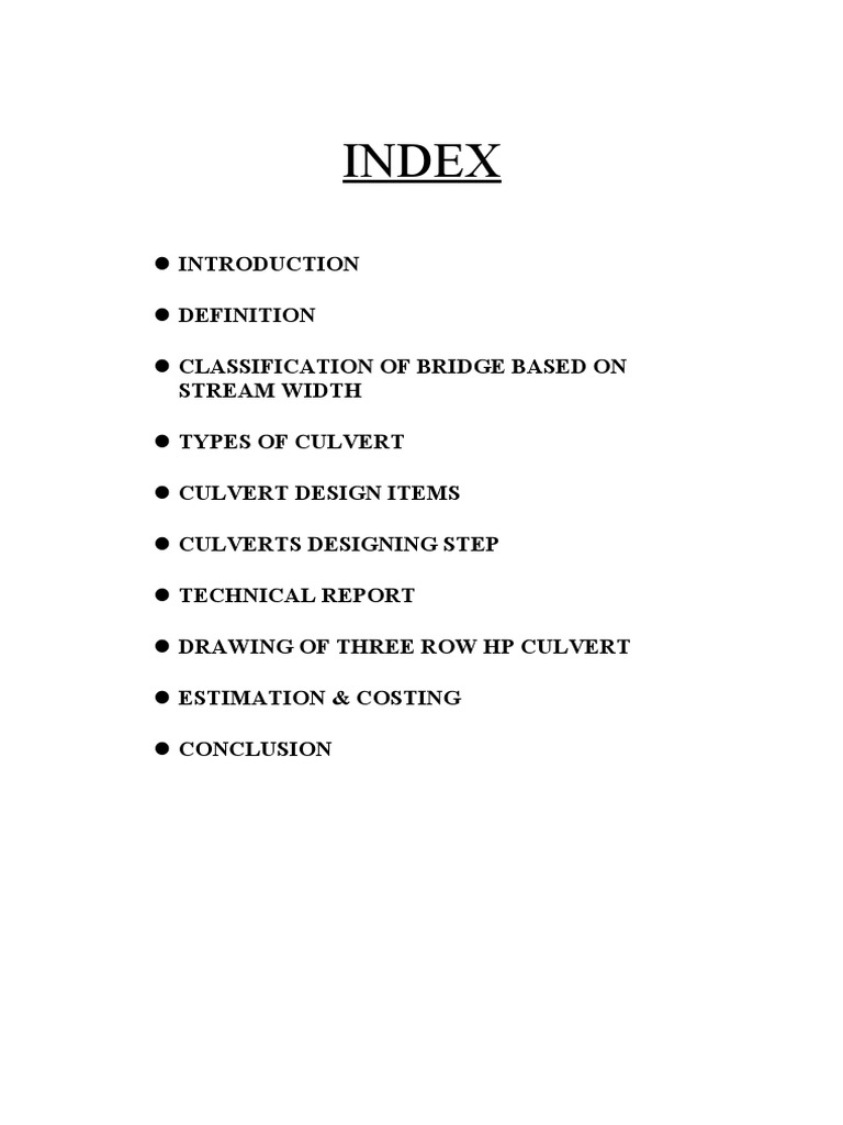 Design and cost analysis of a 3 row 1 meter diameter hume pipe culvert