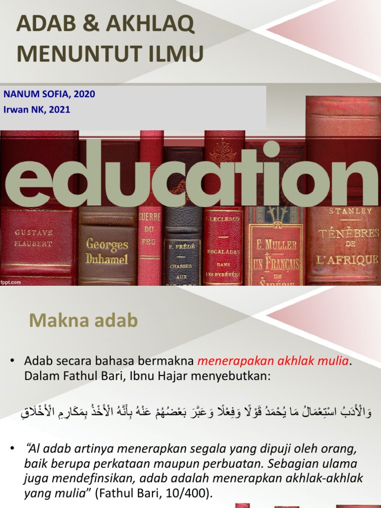 Adab dalam Menuntut Ilmu Syar'i | PDF