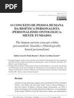 O conceito de pessoa humana da bioética personalista
