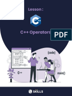Lesson Plan 4 C++ Operators