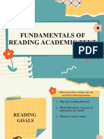 Fundamentals of Reading Academic Text