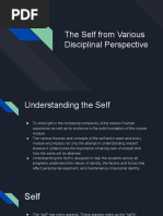 The Self From Various Disciplinal Perspective COA1