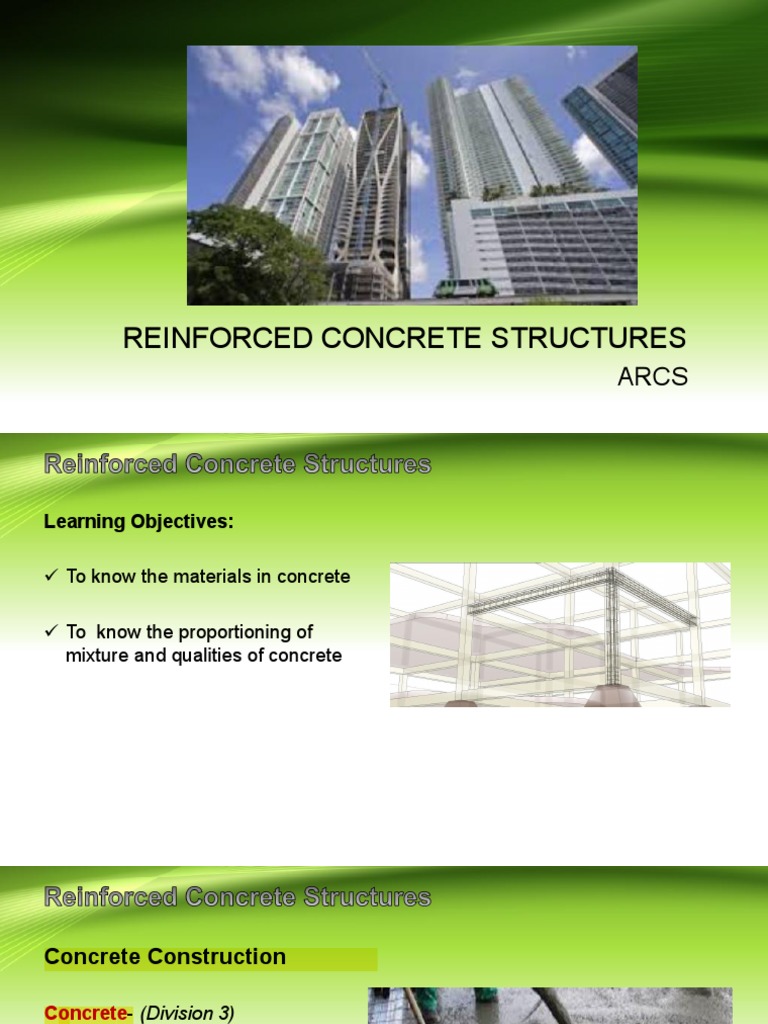 REINFORCED CONCRETE STRUCTURES 1st | PDF | Concrete | Cement