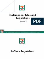 3 In-Store Regulations, Ordinances, Rules and Regulations - 02012016