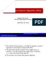 Recursive Least-Squares Algorithm (RLS) : September 30, 2020