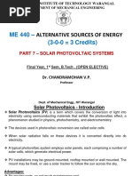 Solar Photovoltaic Systems