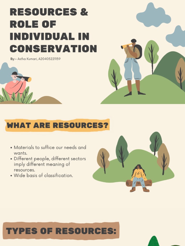 Resources & Role of Individual in Conservation | PDF