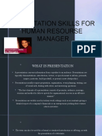 Presentation Skills For Human Resourse Manager