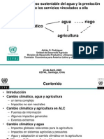 Rodríguez. A. (2009) Chile. Políticas para El Uso Sustentable Del Agua y La Prestación Eficiente de Los Servicios Vinculados A Ella.