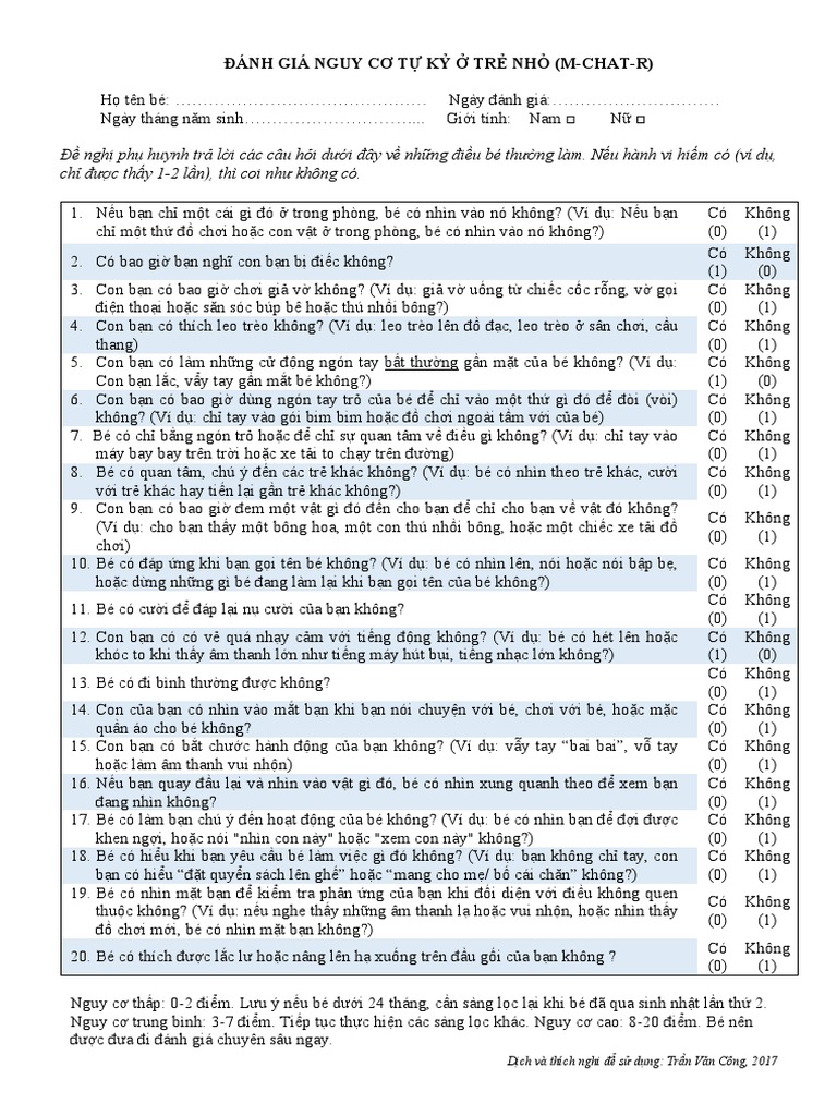 M-CHAT-R (Da Chinh Sua) . | PDF