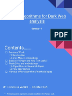 Graph Algorithms for Dark Web Analysis Seminar