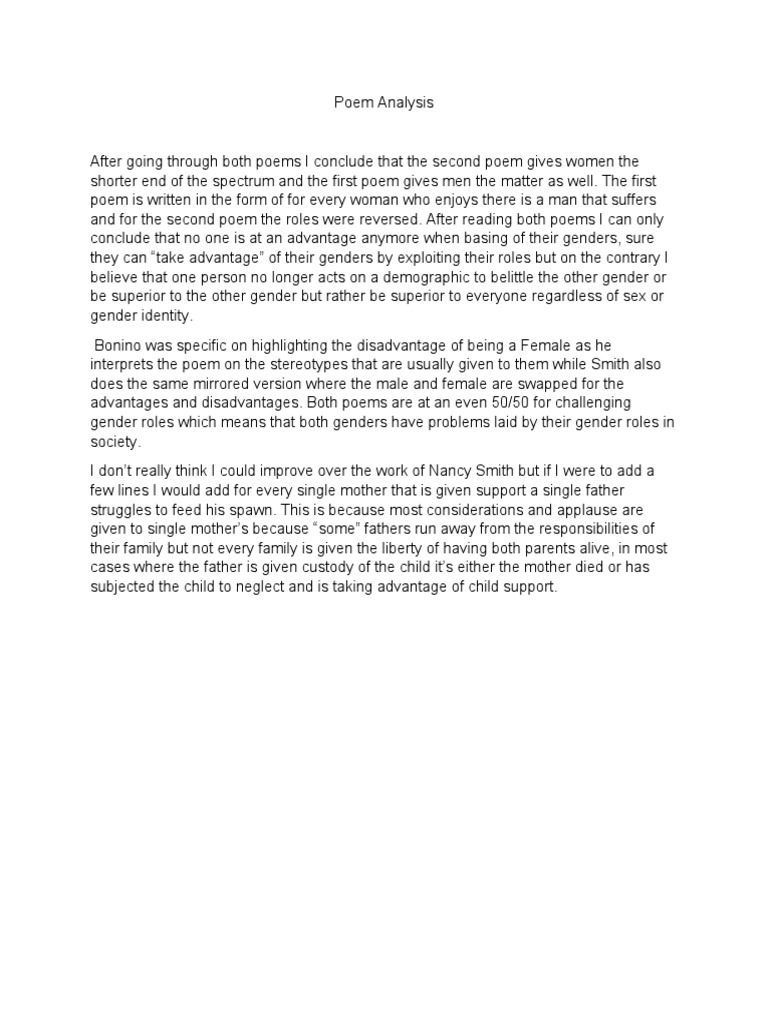 Gender Roles in Poetic Discourse | PDF | Poetry