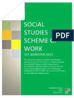 Social Studies Scheme of Work For Semester One1st
