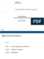 Lecture - A Note On Valuation in Private Equity