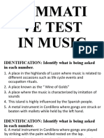 Summative Test in Music