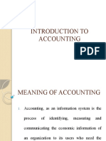 Introduction to Accounting Fundamentals
