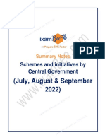 Central Government Schemes in News July, August and September 2022