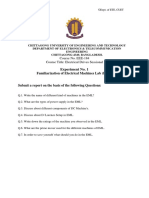 Exp - 1. Familiarization of Electrical Machines Lab