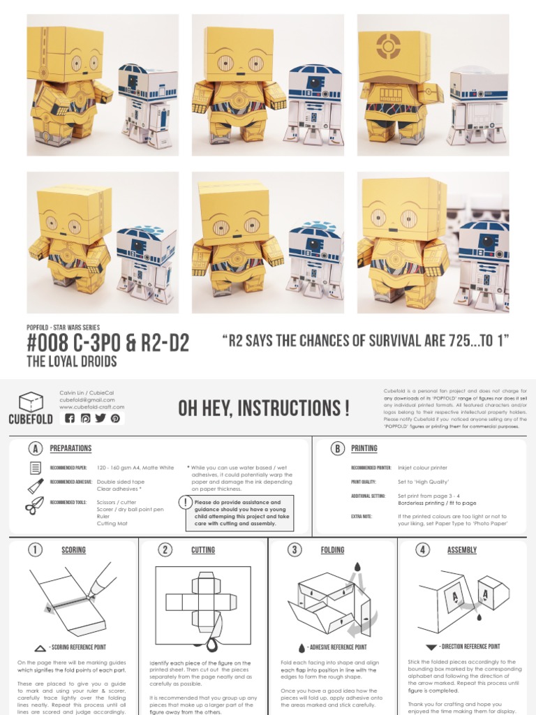 Star Wars Cubefold Assembly Guide | PDF | Printer (Computing) | Graphic ...