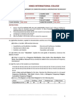 Bba Statistics Assignment