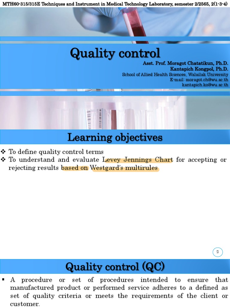 Quality Control in Medical Laboratories Ensuring Accurate Testing