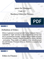 Finance Ethics in Managers