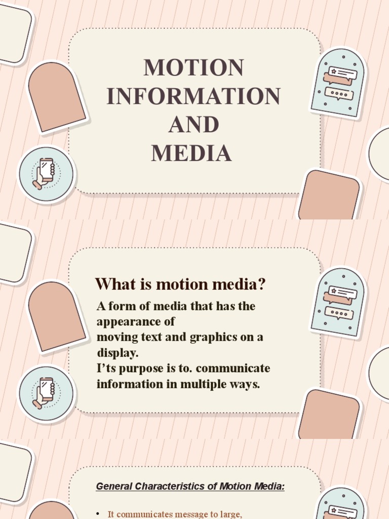 Understanding Motion Media Basics | PDF | Learning | Communication