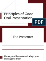 Principles of Good Oral Presentation Final