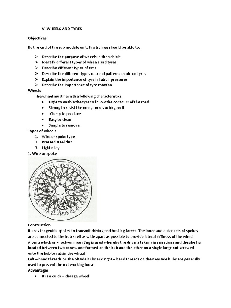 WHEELS AND TYRES PDF Tire Wheel