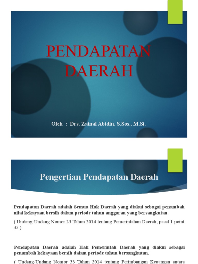 Infrastruktur Kota yang Dibiayai oleh Pendapatan Daerah