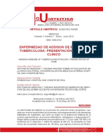 Investiga: Enfermedad de Addison de Etiología Tuberculosa: Presentación de Caso Clínico