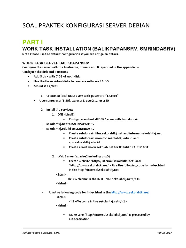 Soal 1 Praktek Tkj Pdf Ip Address Computer Network