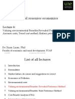 Lecture 6-Measuring Benefits - Revealed Preference Method