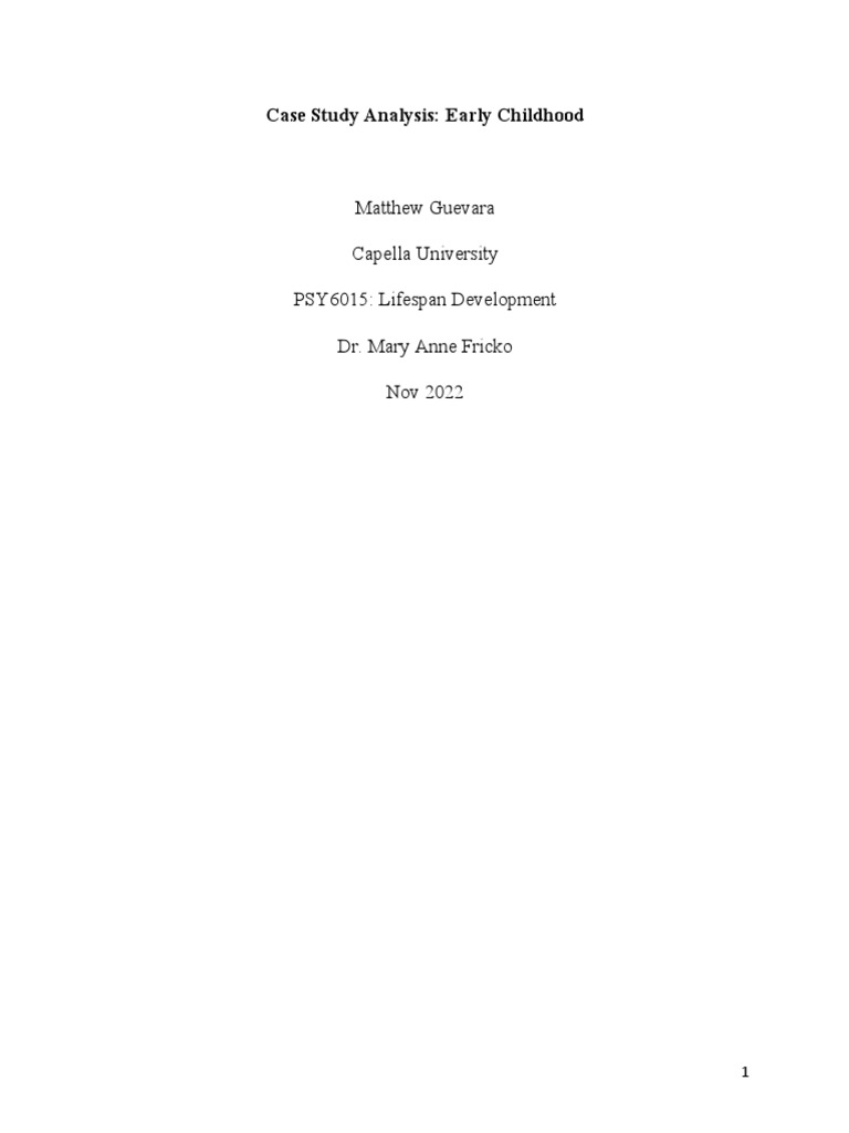 Case Study Analysis PDF Attachment Theory Temperament