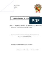 "La Seguridad Regional y Los Conflictos de Sendero Luminoso y Los Mapuches