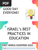 Israels Best Practices in Education