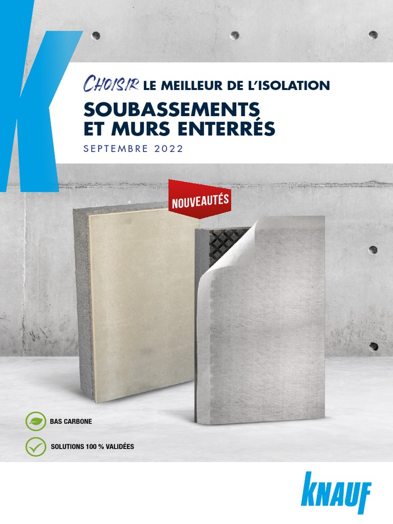 Isolation des Soubassements Knauf 2022 PDF Isolation thermique du — free download