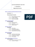 QUALITATIVE METHODS of Phenomenology