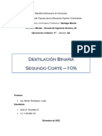 Destilación Binaria - 10% Segundo C - Arián González