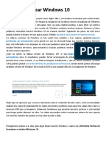 Cómo Formatear Windows 10