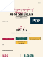 The Bloggers Freedom of Expression and The Cyber Libel Law