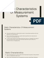 Static Characteristics Of Measurement Systems Explained